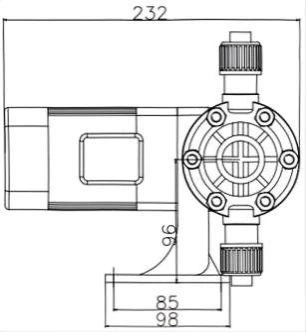 Mechanical diaphragm metering pump