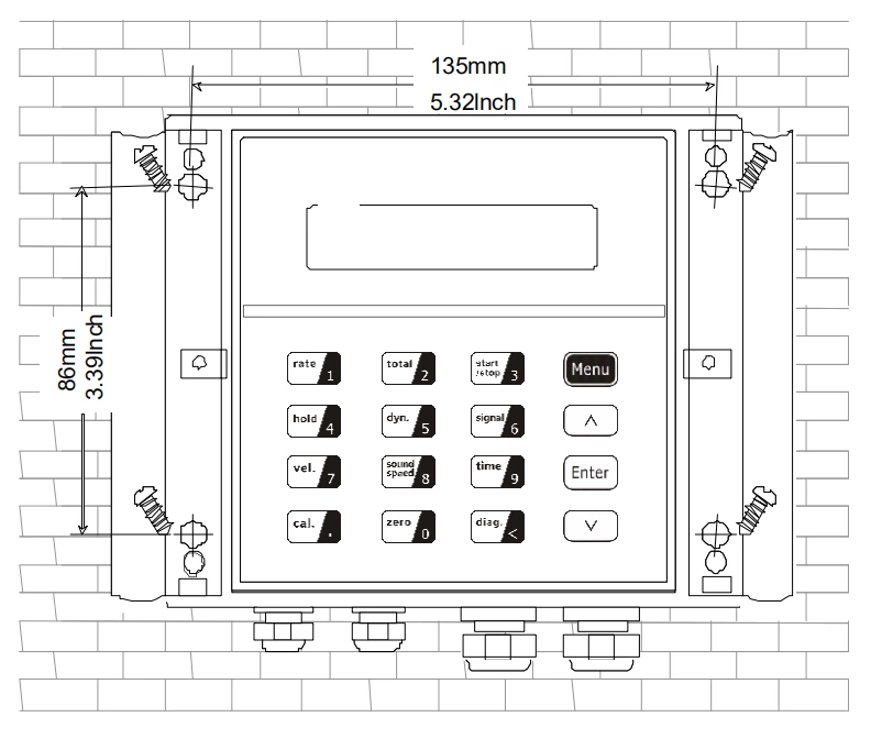 Installation method Wall mounted ultrasonic flowmeter Installation method